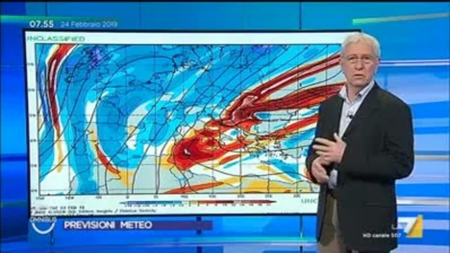 Le previsioni del tempo del 24 febbraio