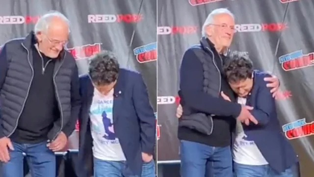 L'abbraccio commovente tra Marty McFly e Doc di Ritorno al futuro: la scena è virale