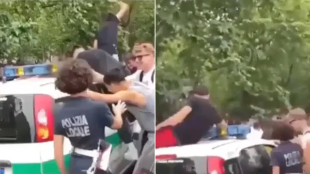 Fine della scuola, studenti assaltano l'auto della polizia: denuncia per danneggiamento