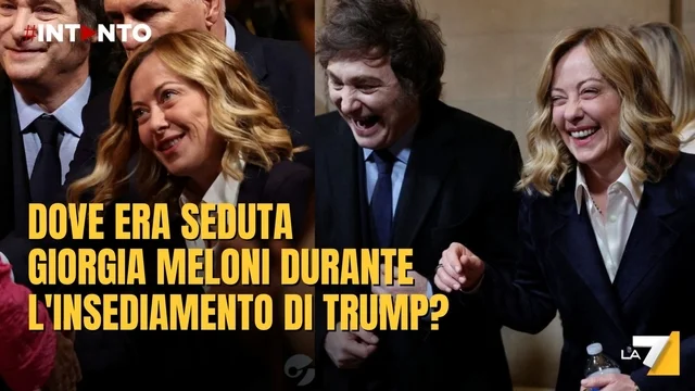 Giorgia Meloni all'insediamento di Trump: vicino a chi era seduta la premier?