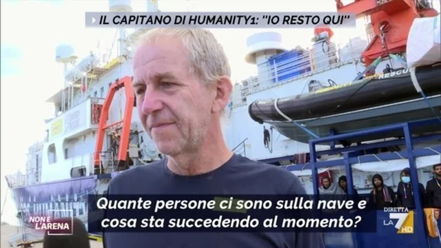 Humanity 1, il capitano intervistato da Rebecca Pecori di Non è l'Arena: "Io resto qui"