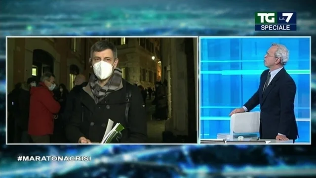 Siparietto tra Paolo Celata ed Enrico Mentana: "Vogliono sapere da noi se si vota", "Chi? Conte?"