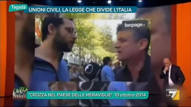 Crozza e le sentinelle in piedi, che difendono la sacralità della famiglia