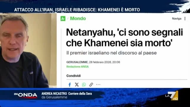 Morte Khamenei, Nicastro: “Sono fonti israeliane, parte interessata. Per ora nessuna conferma”