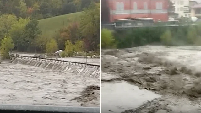 Emilia-Romagna: maltempo ed esondazione del torrente in Val Nure