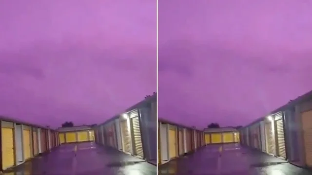 Uragano Milton, il cielo in Florida diventa viola: le incredibili immagini dagli Stati Uniti