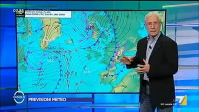 Le previsioni meteo del 04/01/2020