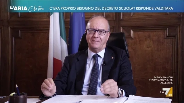 Decreto scuola, l'intervista di David Parenzo al ministro Valditara