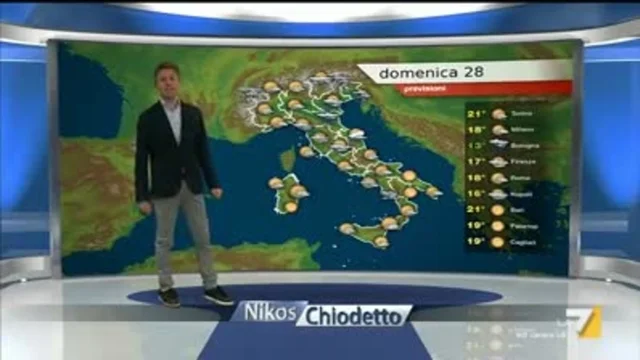 Il meteo della sera del 29 aprile