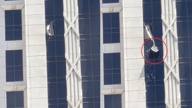 Las Vegas, volano mobili dal 21esimo piano del grattacielo: le incredibili immagini