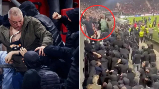 Europa League, gli ultras olandesi cercano di entrare nel settore famiglie ma vengono bloccati da due tifosi