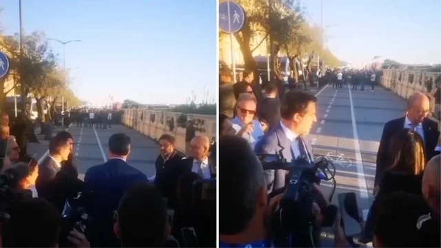 Salvini contestato a Livorno, il leader della Lega risponde così ai manifestanti: attimi di tensione