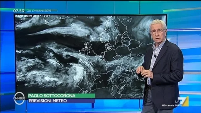 Il meteo di mercoledì 30 ottobre