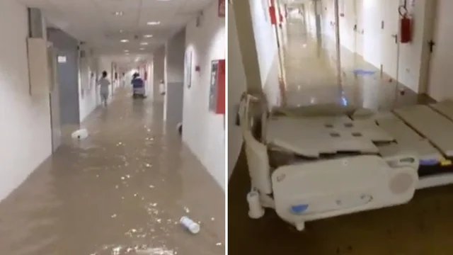 Maltempo in Toscana: allagato l'Ospedale di Prato