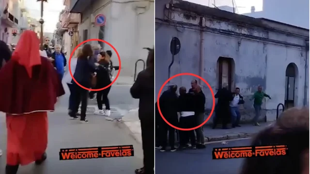 Rissa furiosa fra parenti durante corteo funebre: volano schiaffi, pugni e calci