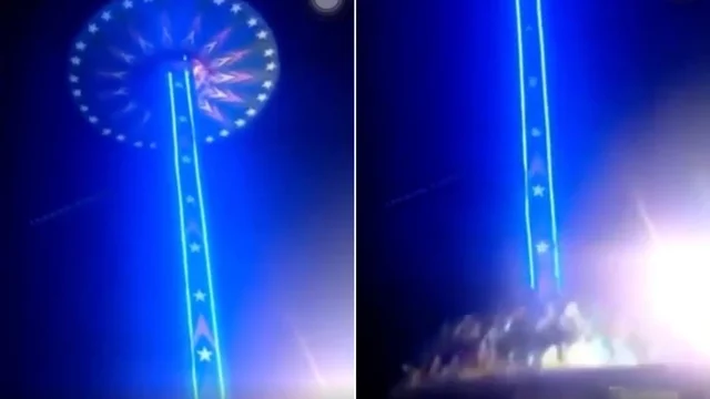 La giostra crolla improvvisamente: il video della tragedia sfiorata
