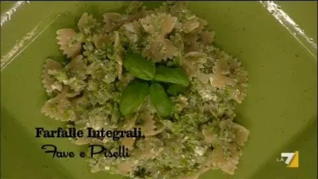 Farfalle integrali fave e piselli