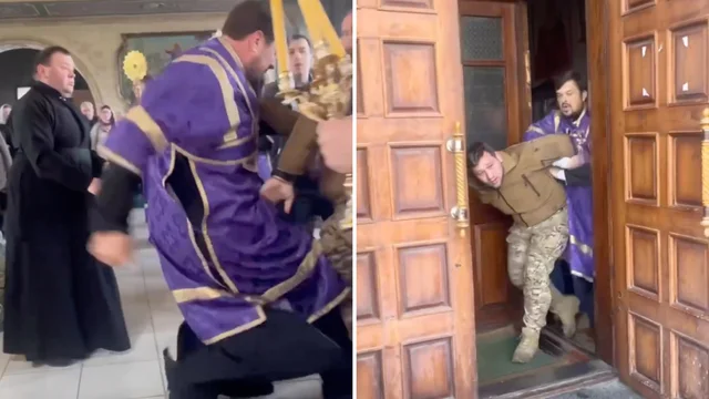 Ucraina, militare picchiato e allontanato da una chiesa ortodossa