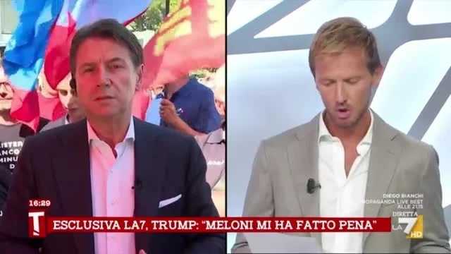 Scontro Trump-Meloni, Conte: "Faccine per attirare attenzione. Meglio Sanchez hombre vertical"