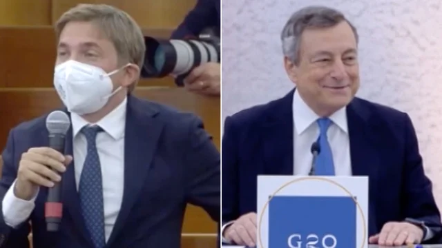 Draghi e la gag col giornalista: "Tornare ai fatti italiani? È evitabilissimo, ma dica"