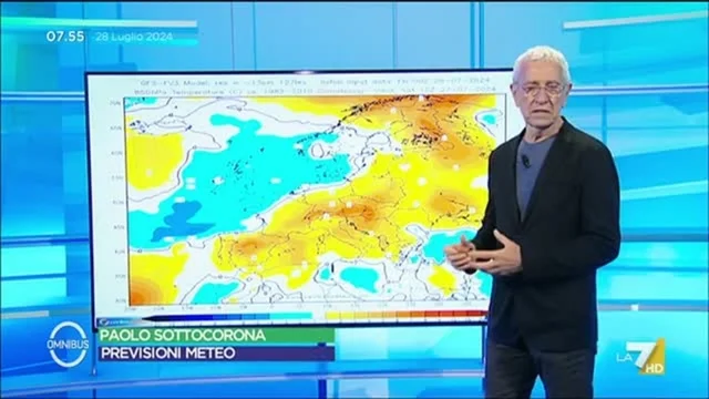 Le previsioni meteo di oggi di Paolo Sottocorona
