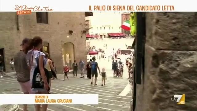 Il Palio di Siena del candidato Enrico Letta
