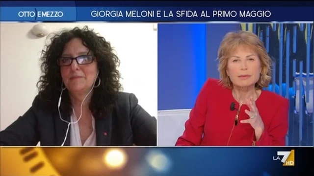 Giorgia Meloni e la sfida al primo Maggio -Otto e Mezzo - Puntata del 01/05/2023