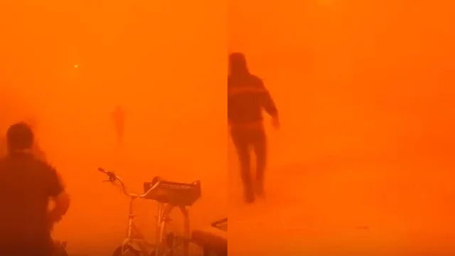 Giordania, tempesta di sabbia ricopre la città di Azraq: il video del manto di polvere