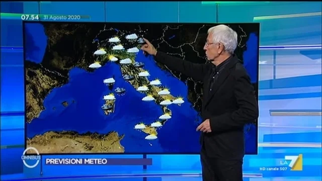 Le previsioni meteo di oggi 31 agosto