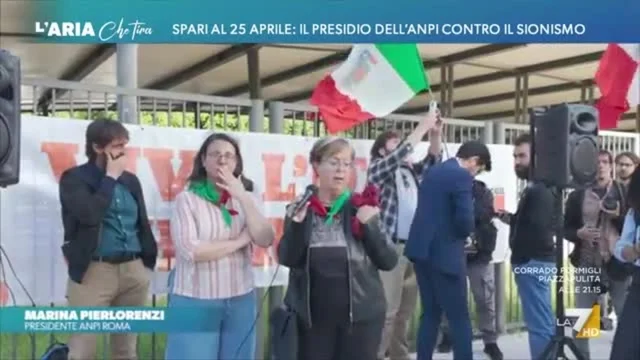 Spari al 25 aprile: il presidio dell'Anpi contro il sionismo