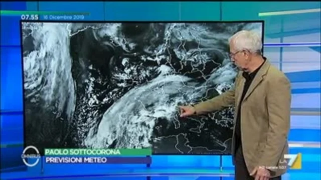 Le previsioni meteo del 16/12/2019