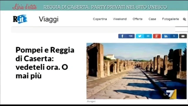 Reggia di Caserta, party privati nel sito UNESCO