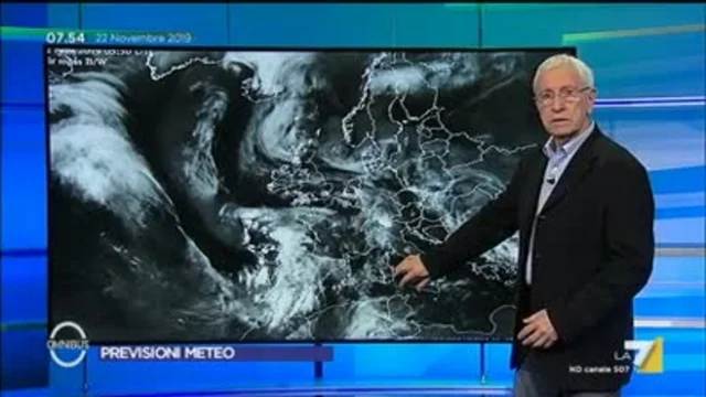 Le previsioni meteo del 22/11/2019
