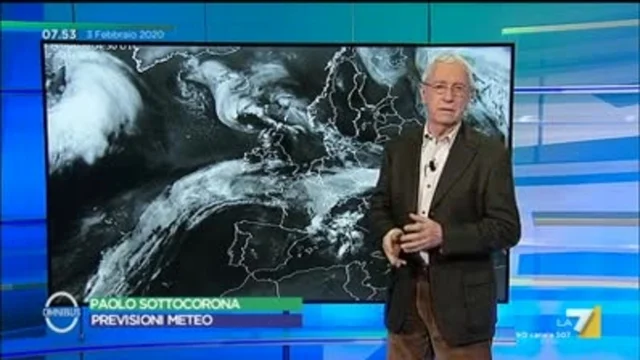 Le previsioni meteo del 03/02/2020