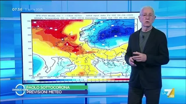 Previsioni Meteo di oggi di Paolo Sottocorona