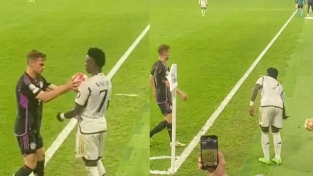 Champions League, Vinicius si prende gioco di Kimmich davanti ai tifosi: il video