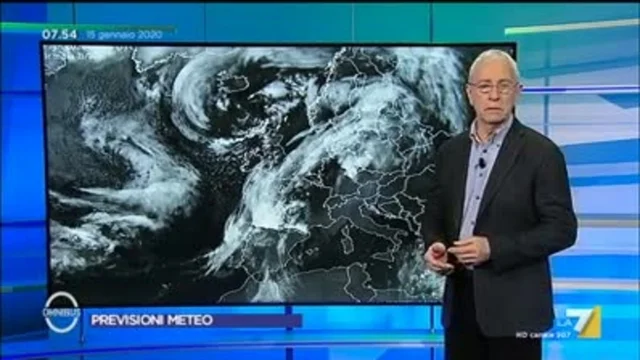 Le previsioni meteo del 15/01/2020