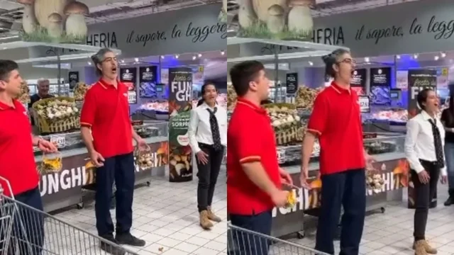 Roma, canto lirico nelle corsie del supermercato: il video è virale