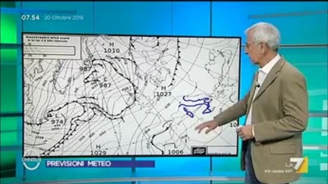 Il meteo del 20 ottobre