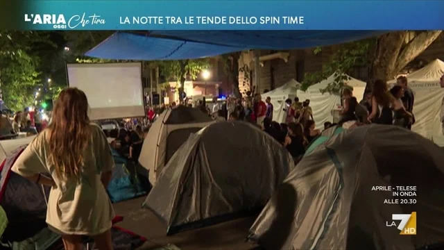 La notte tra le tende dello Spin Time