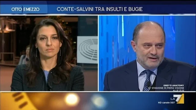 Conte-Salvini tra insulti e bugie - Otto e Mezzo - Puntata del 2/12/2019