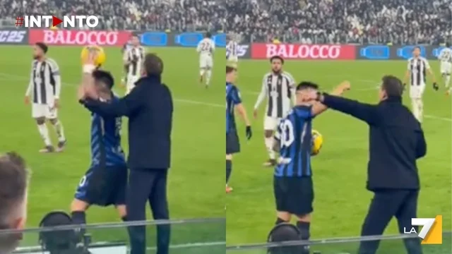Tensione in campo tra Thiago Motta e Lautaro Martínez: i due si spintonano in campo