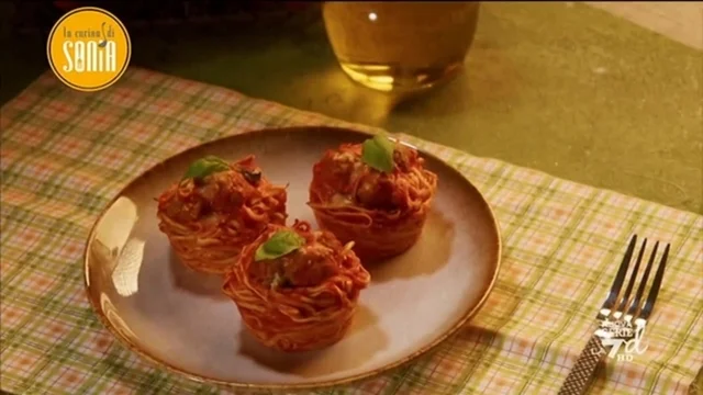 Cupcake di tagliolini con polpettine