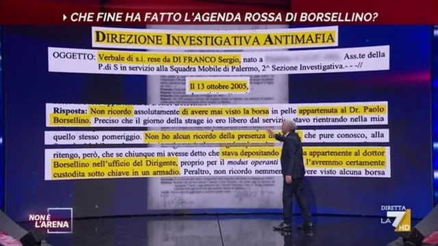 Agenda rossa di Borsellino, Giletti: "Io dico che è stato tradito anche da morto, da uomini dello Stato"