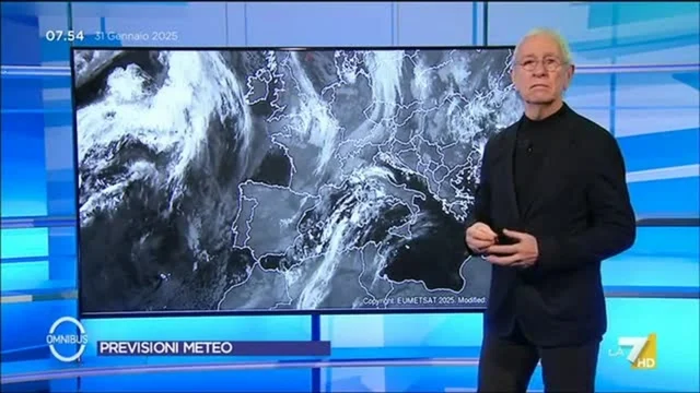 Le previsioni meteo di oggi venerdì 31 gennaio di Paolo Sottocorona