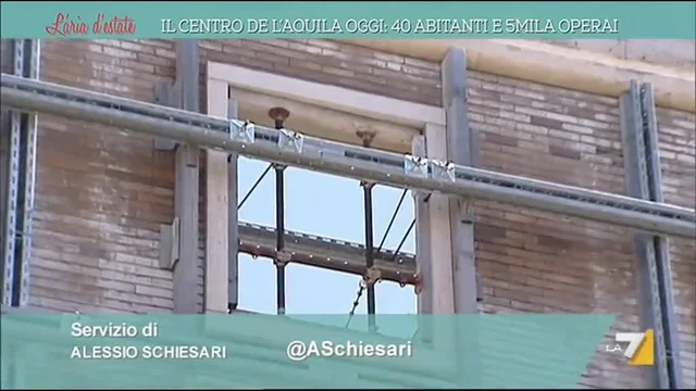 Il centro de L’Aquila oggi: 40 abitanti e 5mila operai