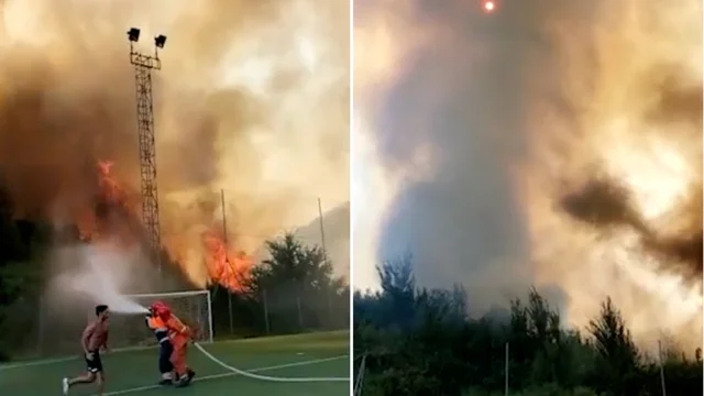 Incendio a Roma, le fiamme sfiorano il Summer Camp del Barcellona: scene apocalittiche