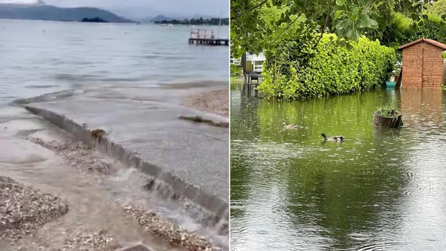 Maltempo, Lago di Garda a rischio esondazione: il video