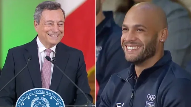Il siparietto tra Draghi e Jacobs: "Non volevo disturbarti dopo la vittoria, è stato Malagò"