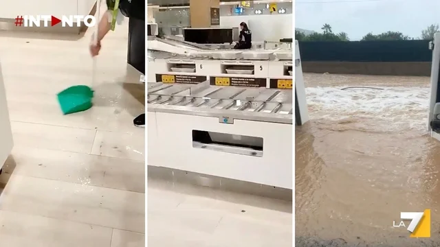 Maltempo in Spagna, nubifragio a Ibiza: fiumi di fango nelle strade e aeroporto allagato